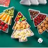 1PCS Christmas Tree Shaped Fruit Tray Plastic Candy Snack Tray Dried Fruit Melon Plate Party Supplies Home Decoration