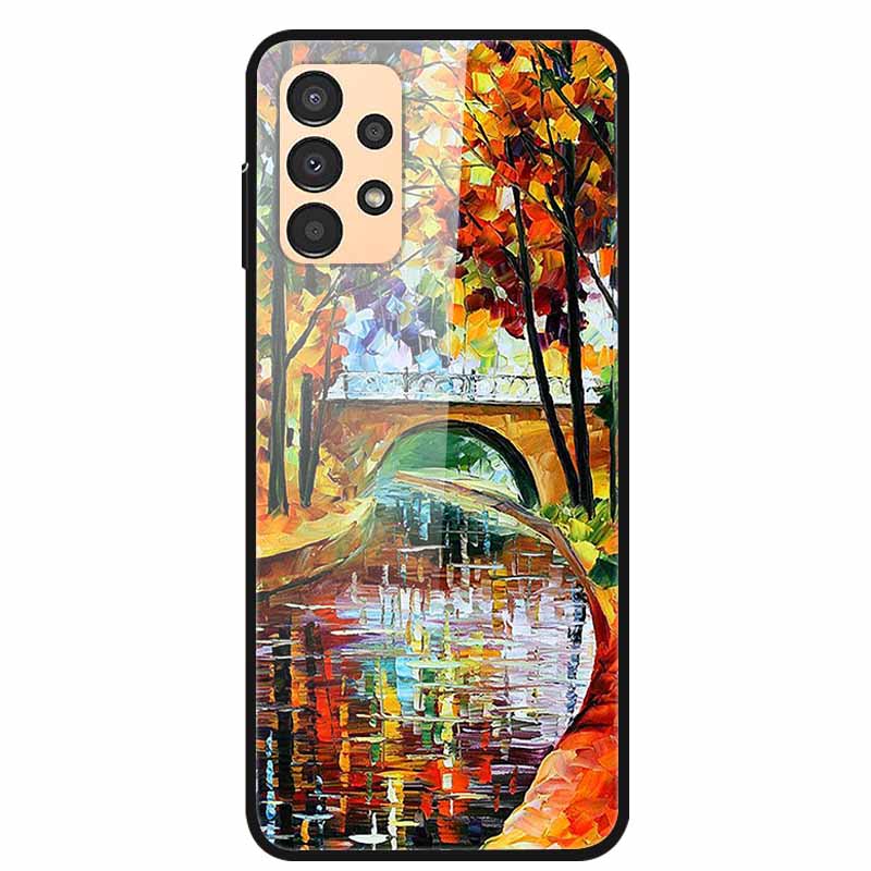 Funda para Samsung A53 5G 2022 Mármol Vidrio Templado Tapa Dura para Fundas de Teléfono Samsung Galaxy A33 A73 5G Protección Fundas