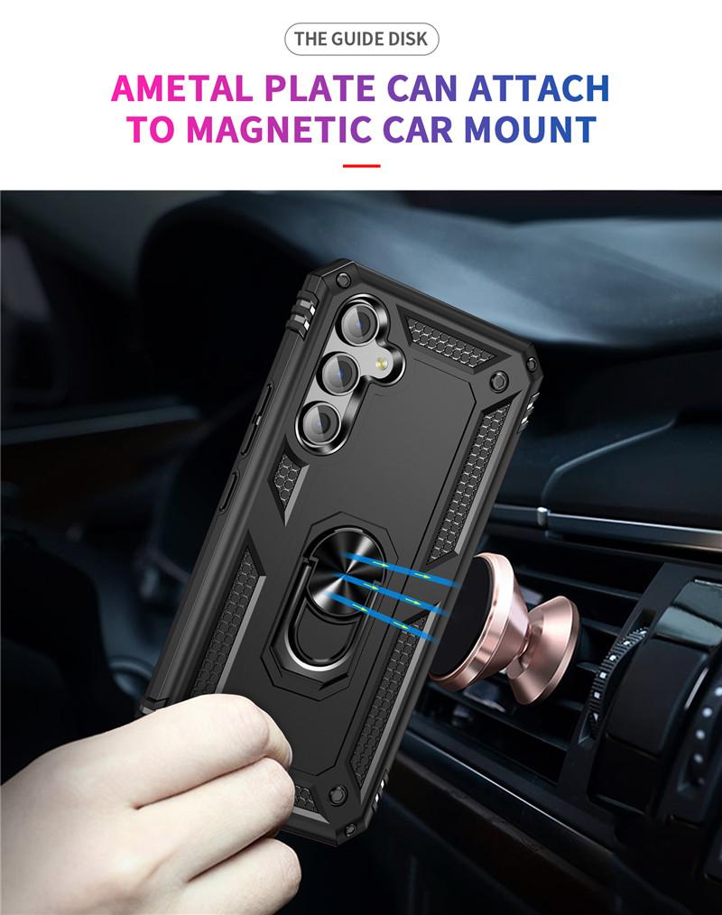 For Samsung Galaxy A54 Case Armor Shockproof Magnet Car Holder Ring Case For Samsung A54 SM-A546B Stand Holder Back Cover