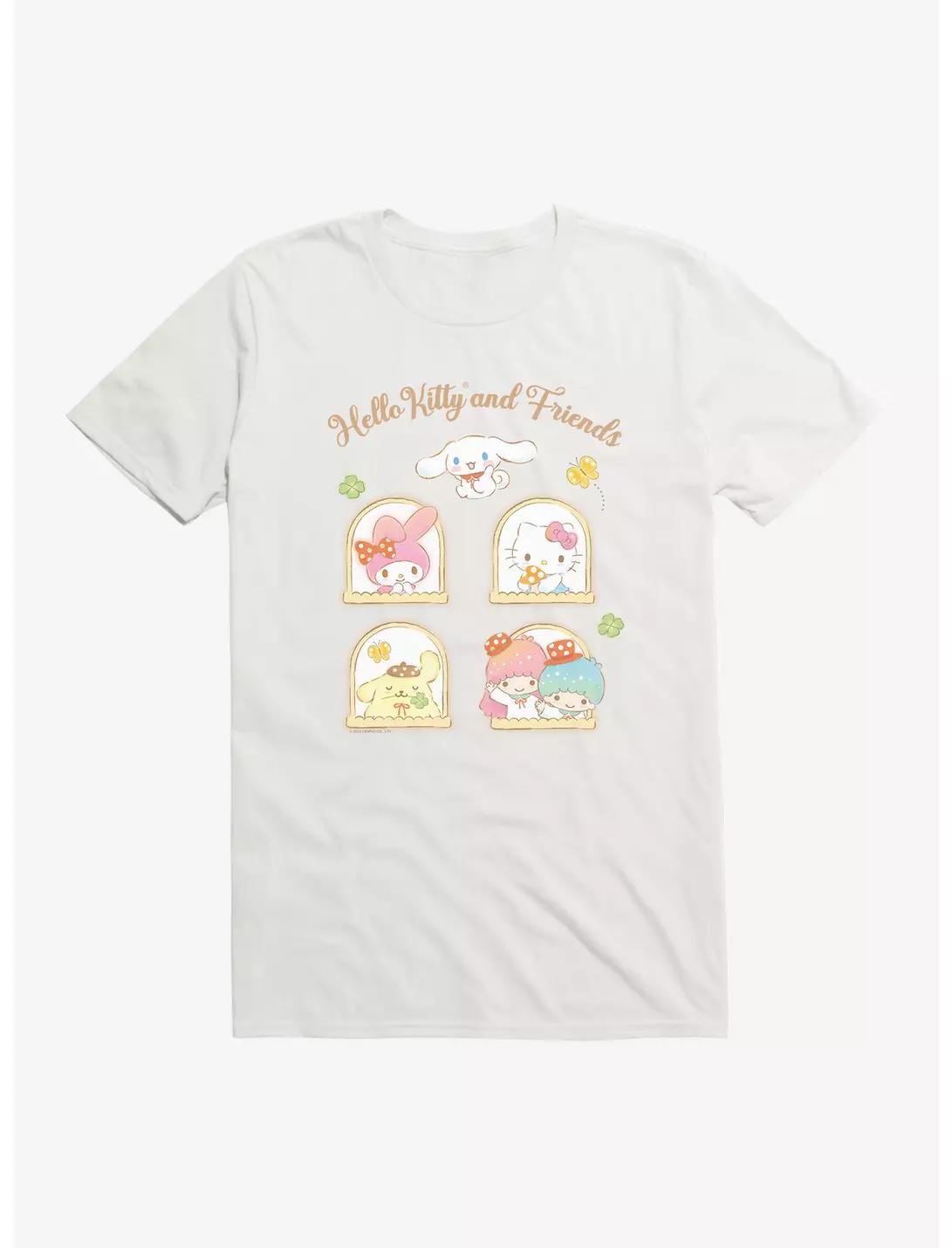 

Sanrio 2026 Лето Комикс Форма Хелло Китти Изображение 100% Хлопок Повседневная Футболка Взрослый Дети Родитель-Ребенок Топ Домашняя Одежда Y2k S