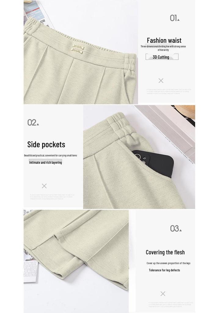 2026 Women's High-Waisted Loose Wide-Leg Pants for Mature Wearers - Spring/Fall Style, Comfortable, Versatile, Multiple Colors