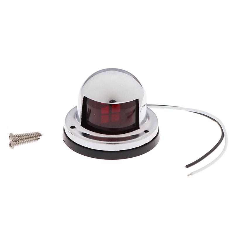 2x Marine Boat Stainless Steel Red&Green LED Navigation Signal Light Lamp Yacht