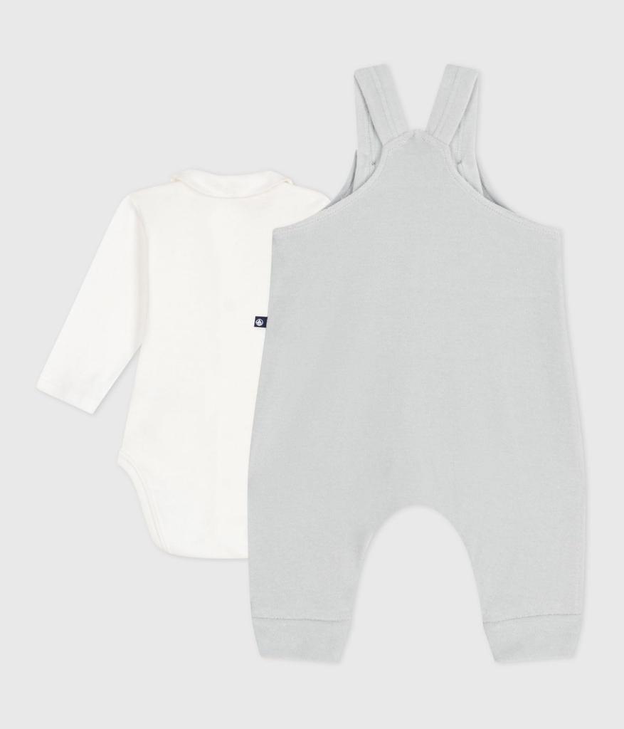 Petit Bateau Baby Set 12 74cm 2-Piece (A0EKV), Gray/Off-White, Months,