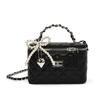 Minimalist Pu Box Bag With Chain And Embroidery For Urban Style