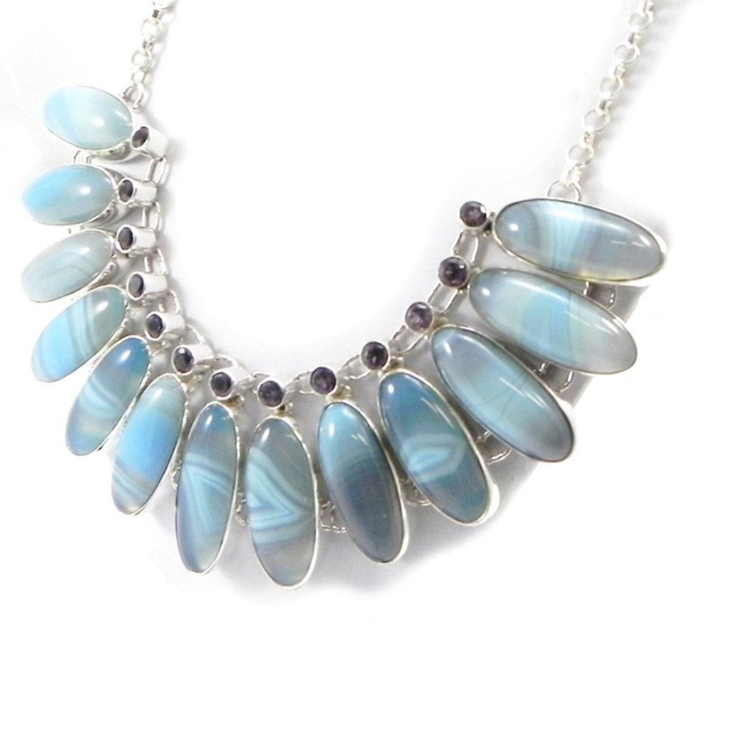 

Les Trésors De Lily [I4297] - Серебряное колье Heaven синее