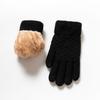 Women's Winter Velvet-Lined Touchscreen Knit Gloves - Cute, Thick, Korean Style, Cold-Proof