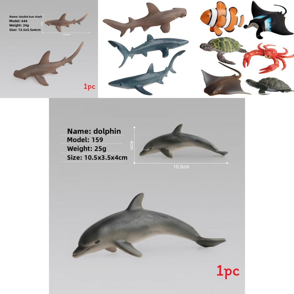 Squalo Tartaruga Pesce Pagliaccio Granchio Orca Animale Marino Modello Ornamento Per Decorazione Acquario