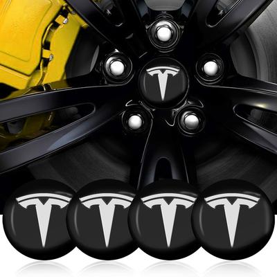 4Pcs 56MM Car Wheel Rims Center Hub Caps Emblem Car Accessories For Model 3 Model S Model X Model Y Roadster Bonina Coil