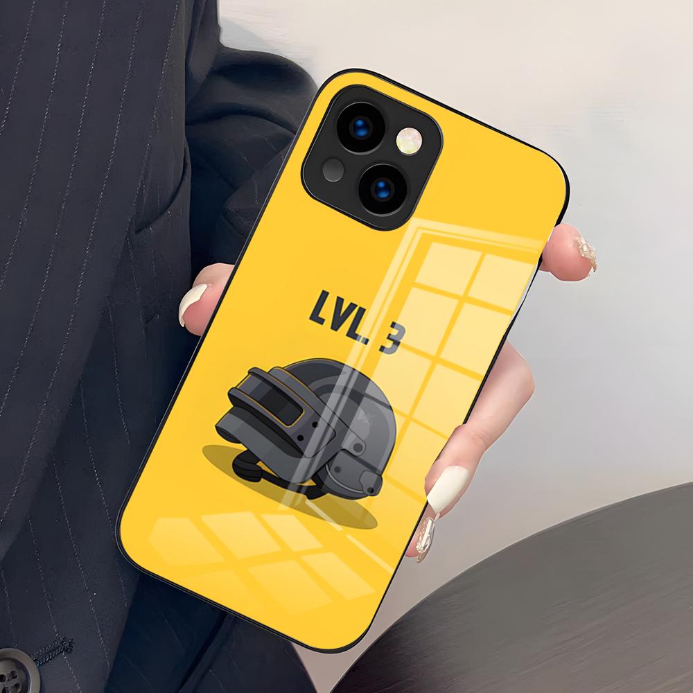 Game P-PUBG Phone Case For IPhone 17 Pro Max 15 Pro 16 14 Plus 12 13 Mini 11 Pro Shockproof Glass Cover