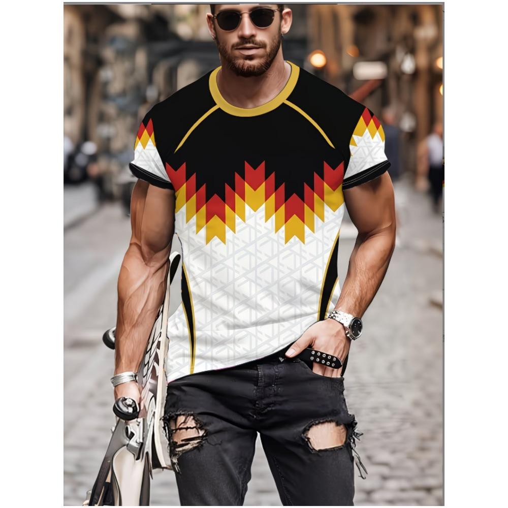 Męska Koszulka T-shirt z Motywem Piłki Mistrzostw Świata 3D