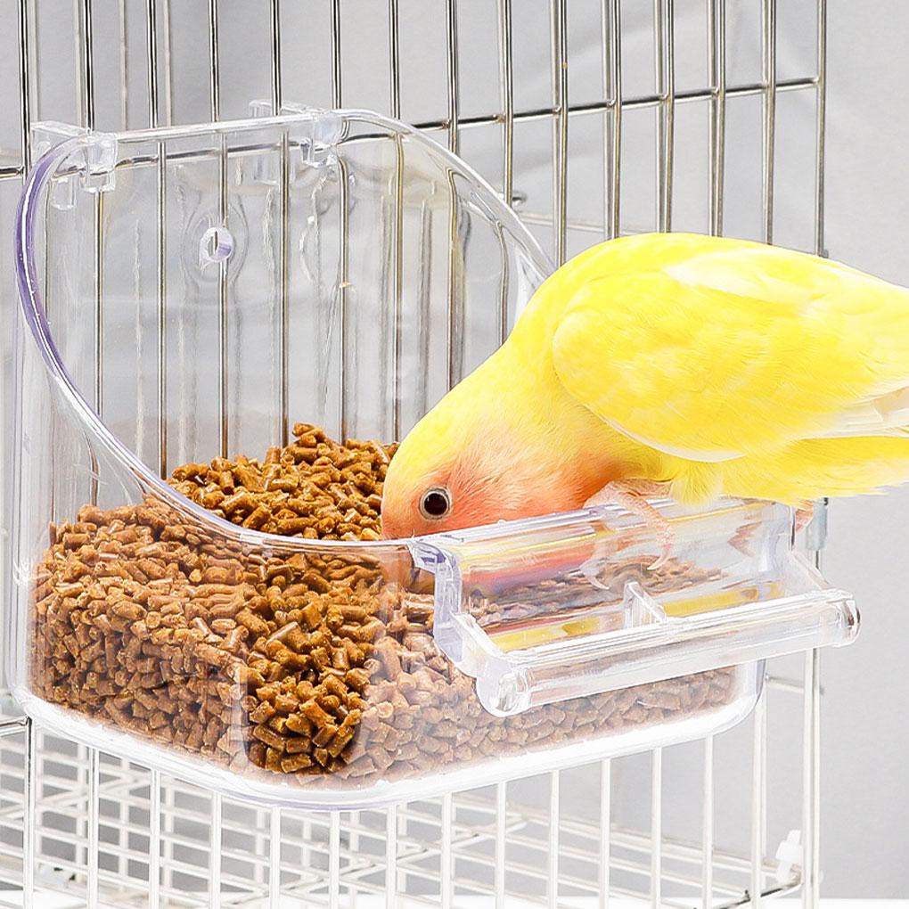Bird Feeder Outdoor Easy-to And Convenient For Parrots Easy To Clean PP Bird Cage Parrot Bird Bath Bowl Bird Baths, Blue