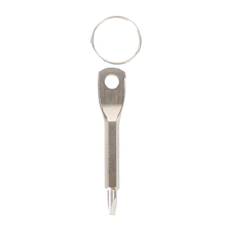 3Pcs Multifunctional Stainless Steel Car Keyring Outdoor Easily Slotted Screwdriver Function Keyring Metal Keychain