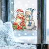 Cartoon Schneemann Schneeflocke Weihnachten Dekorative Fensteraufkleber