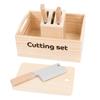 2024 Wooden Fruit & Veggie Cut-Cut Playset - Mini Kitchen Role-Playing Toy