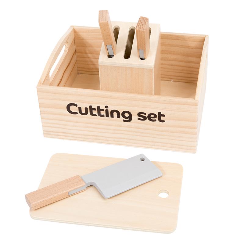 2024 Wooden Fruit & Veggie Cut-Cut Playset - Mini Kitchen Role-Playing Toy
