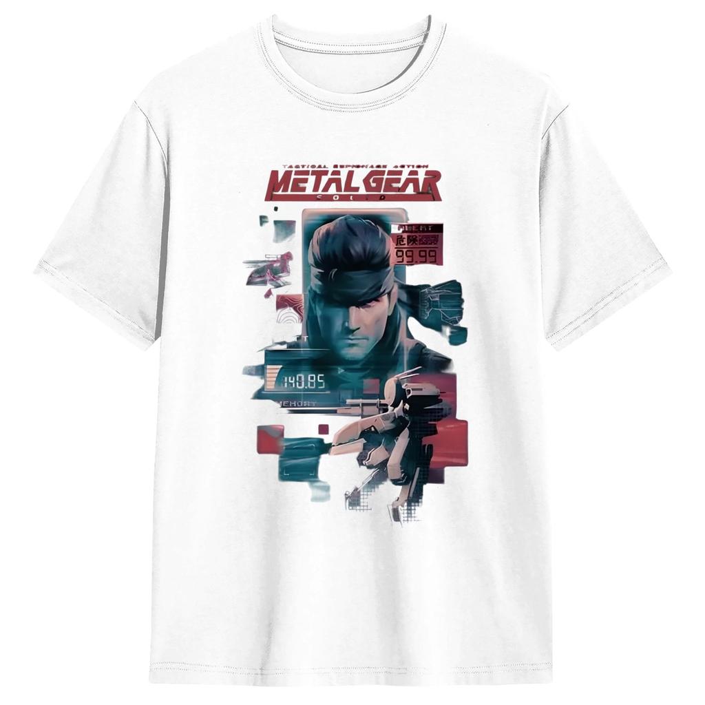 Japanese Metal Gear Solid Mens T Shirts  Novelty Tee Shirt Short Sleeve Crew Neck TShirts 100 Cotton 4XL 5XL 6XL Clothing