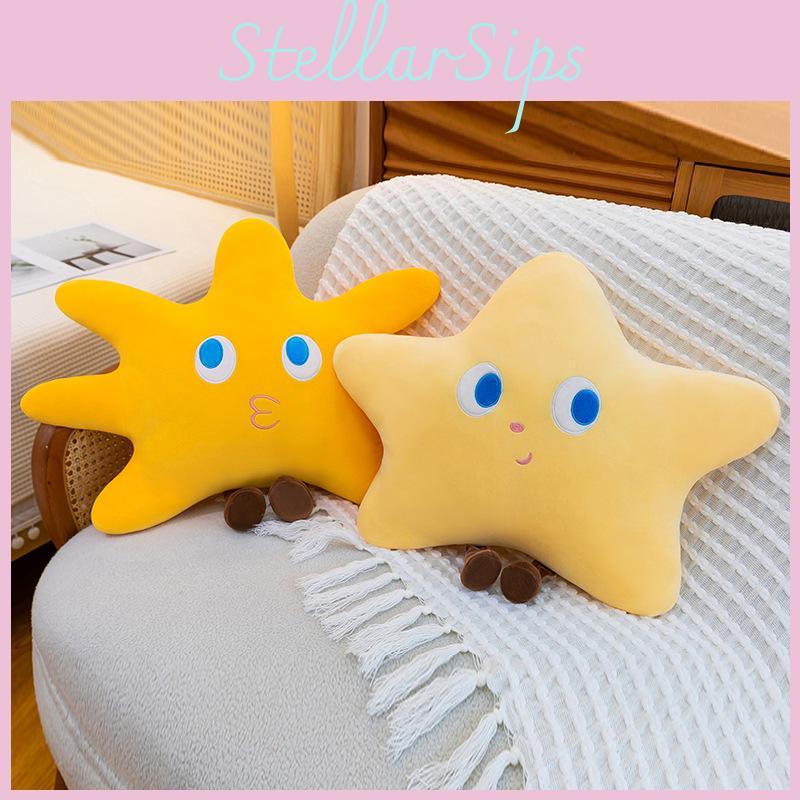 Star Cartoon Plush Pillow With Pp Cotton Fill For Relaxing Bed And Sofa Decor
