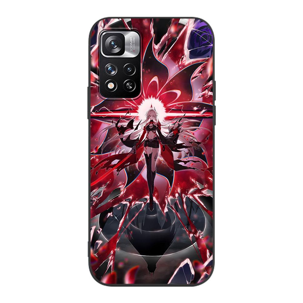 Raiden Bosenmori Mei Case for Xiaomi Redmi 10A 10C 9C 12C 9A 9i 10 12 9 Prime 9T K40 Pro Black Soft TPU Mobile Phone Bag Cover