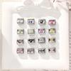 Y2K Colorful Charm Sun Leopard Heart Star Ball Fruit Flower Italian Charm Links Fit 9MM Stainless Steel Bracelet DIY Making Gift