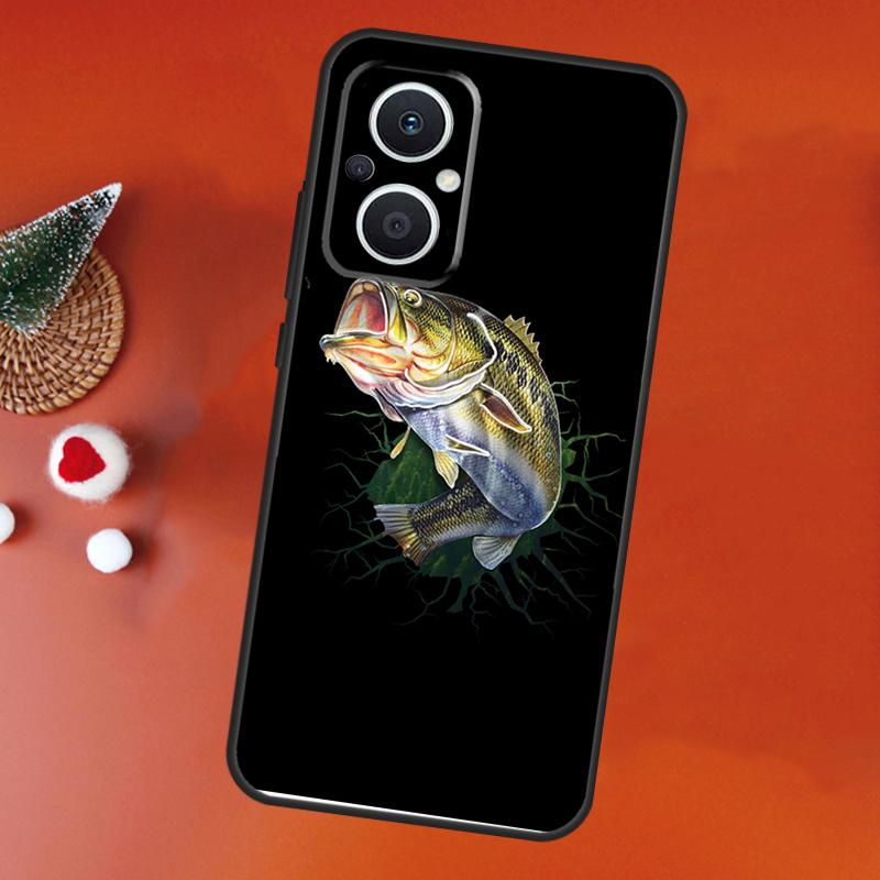 Bass Fishing Case For OPPO Find X9 X8 X5 X6 Pro OPPO Reno 14 12 10 13 Pro 14F 13F 12F 11F 7 8 Lite Cover