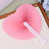 1Pc Wedding Heart-Shaped Paper Folding Fan For Birthday Party Souvenirs Anniversary Engagement Baby Baptisms Guest Gifts