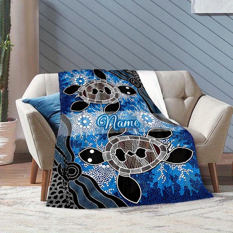 Two Turtles Customize Your Name Blanket Warm Comfortable And Soft Blankets Are Suitable For Home Lunch Break Blanket Office Sofa Sofa Gift To