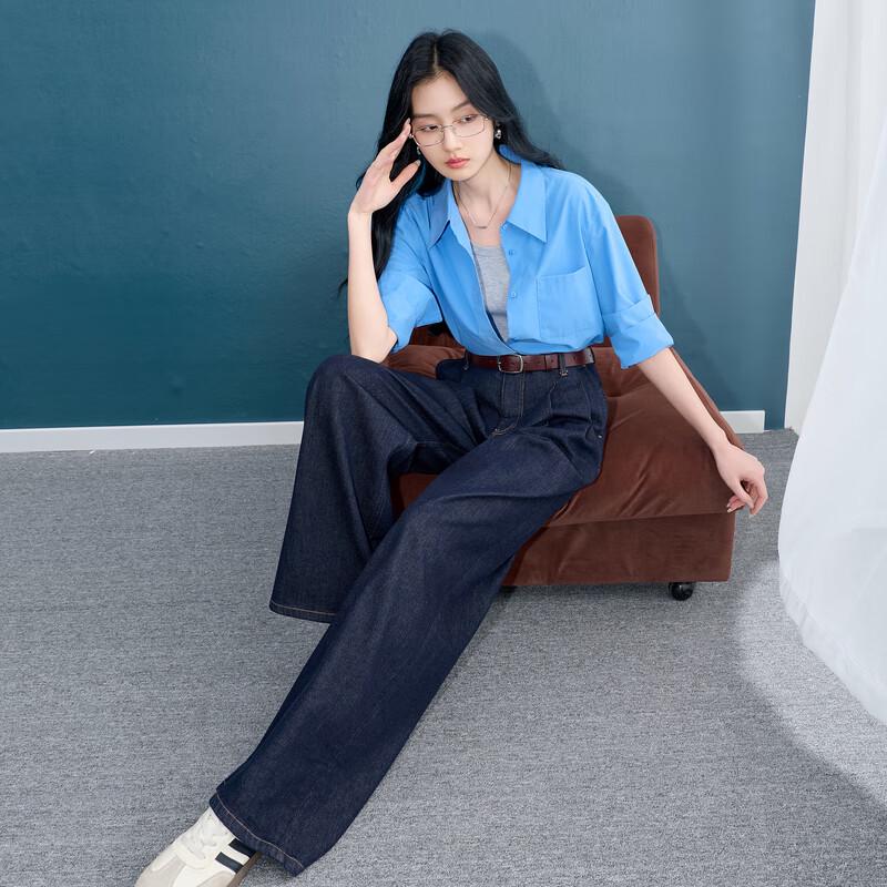 

Sancai 2025 Autumn Retro Loose Wide-Leg Denim Jeans XL (170/76A)