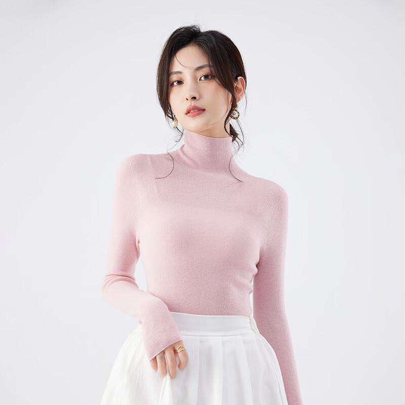 Women's 100% Pure Wool High-Neck Slim Fit Sweater FXKY8802