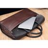 Crazy Horse Leather Men's Bag Retro Briefcase Business Men's Handbag Horizontal One-shoulder Diagonal Computer Bag