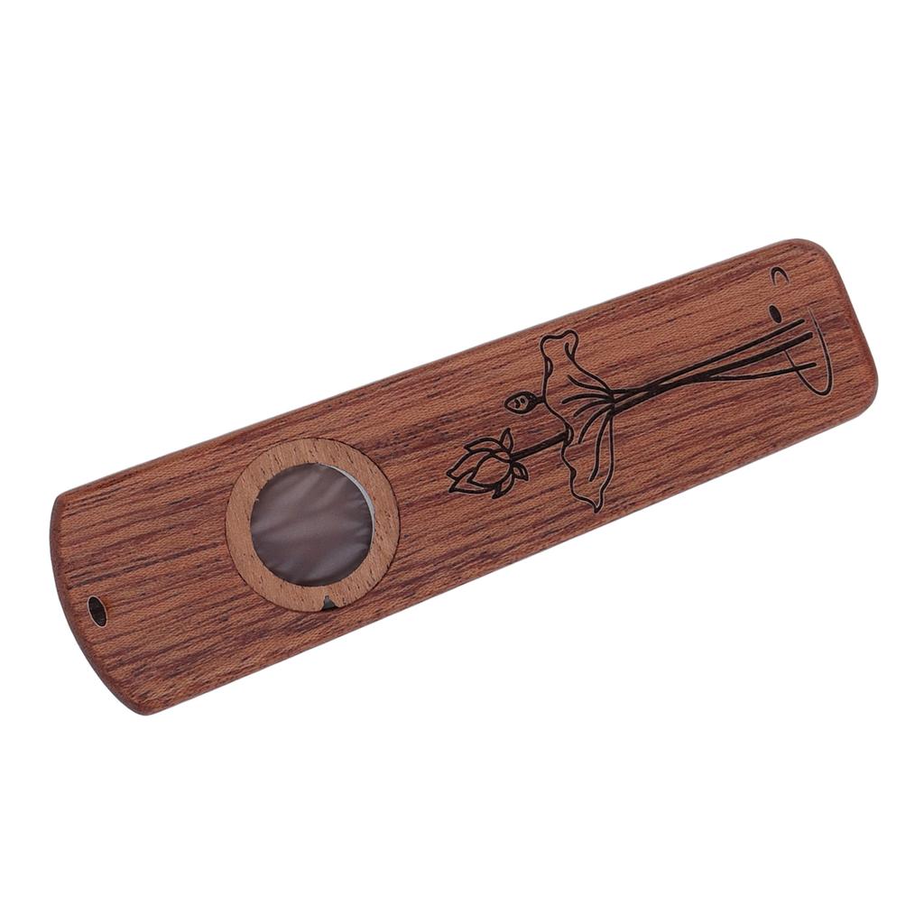 Flet drewniany Kazoo Drewniana gitara do gry Ukulele Akompaniament harmonijka przeponowa Instrument dęty heban