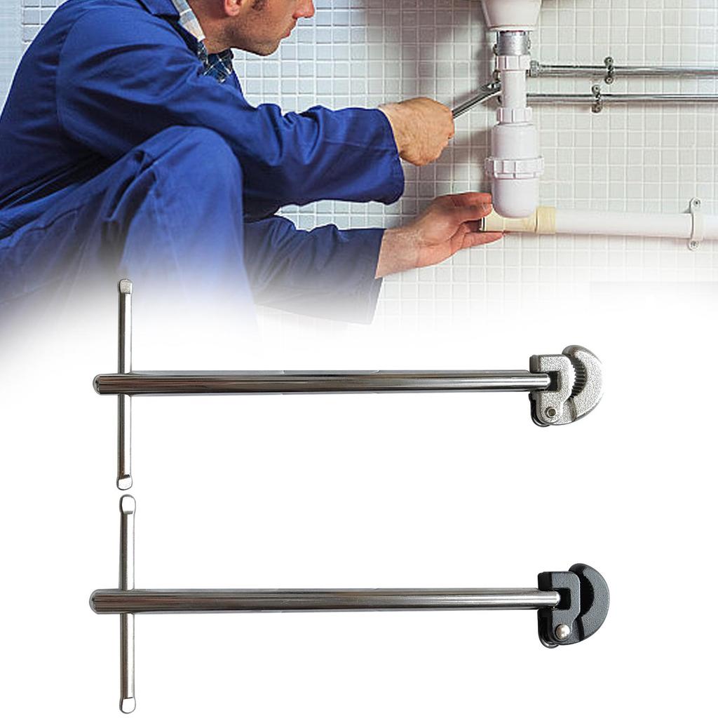 Sink Faucet Wrench Tap Nut Spanner Basin Wrench Adjustable 3/8'' to 1-1/4'' for Bathroom Tight Space Fixing Under Sink Kitchen