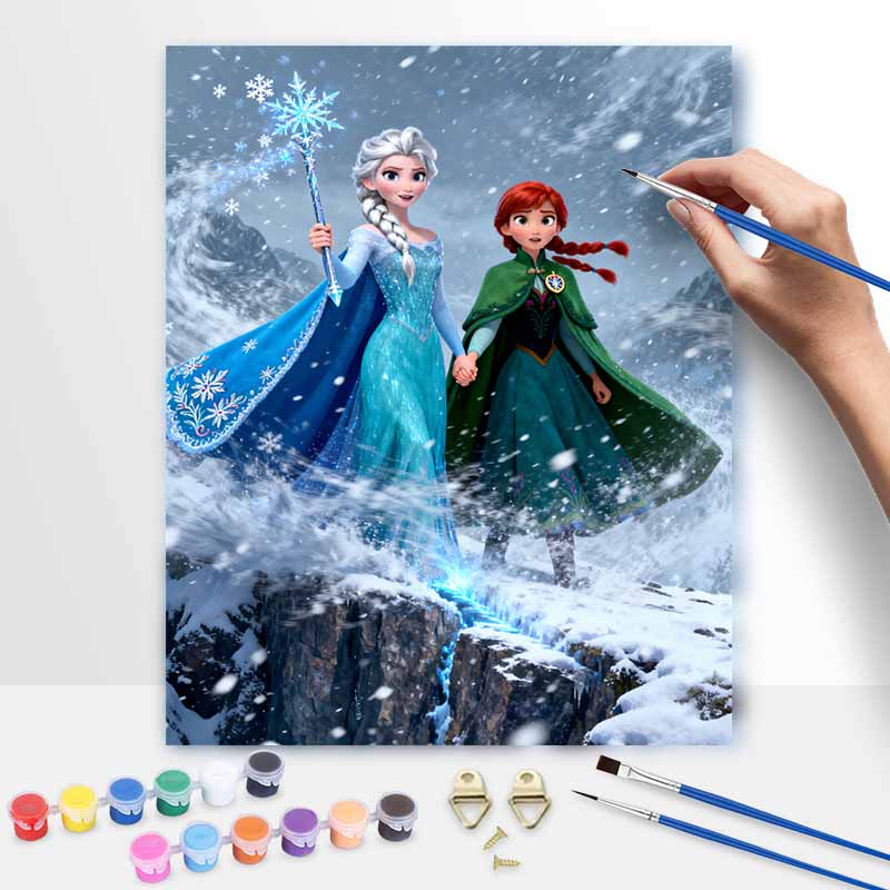 Disney Frozen Painting By Numbers Kit Hand Painting Home Decor