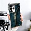 Retro Zipper Jeans Pattern Soft Phone Case For Samsung Galaxy S26 Ultra S25 Edge S24 FE S23 Plus S22 S21 + S20 Plating Anti-Fall