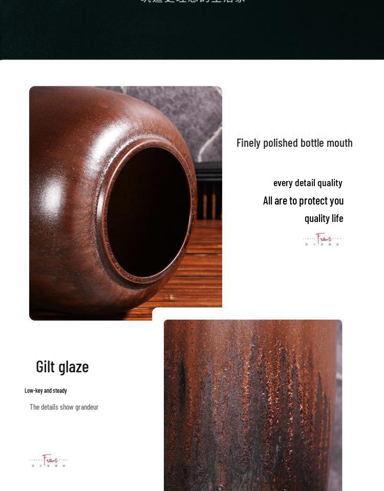 Retro Ceramic Floor Vase for Living Room and Hotel Décor