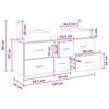 Bathroom Cabinet Set 3 Pcs Black 49.5 X 41 X 63 Cm