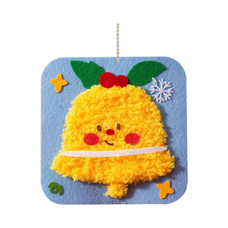 Christmas Felt Sewing Kit for Kids Educational DIY Craft Set Nonwoven Fabric Lacing Activity Holiday Themed Ornament Making Preschool Learning Toy