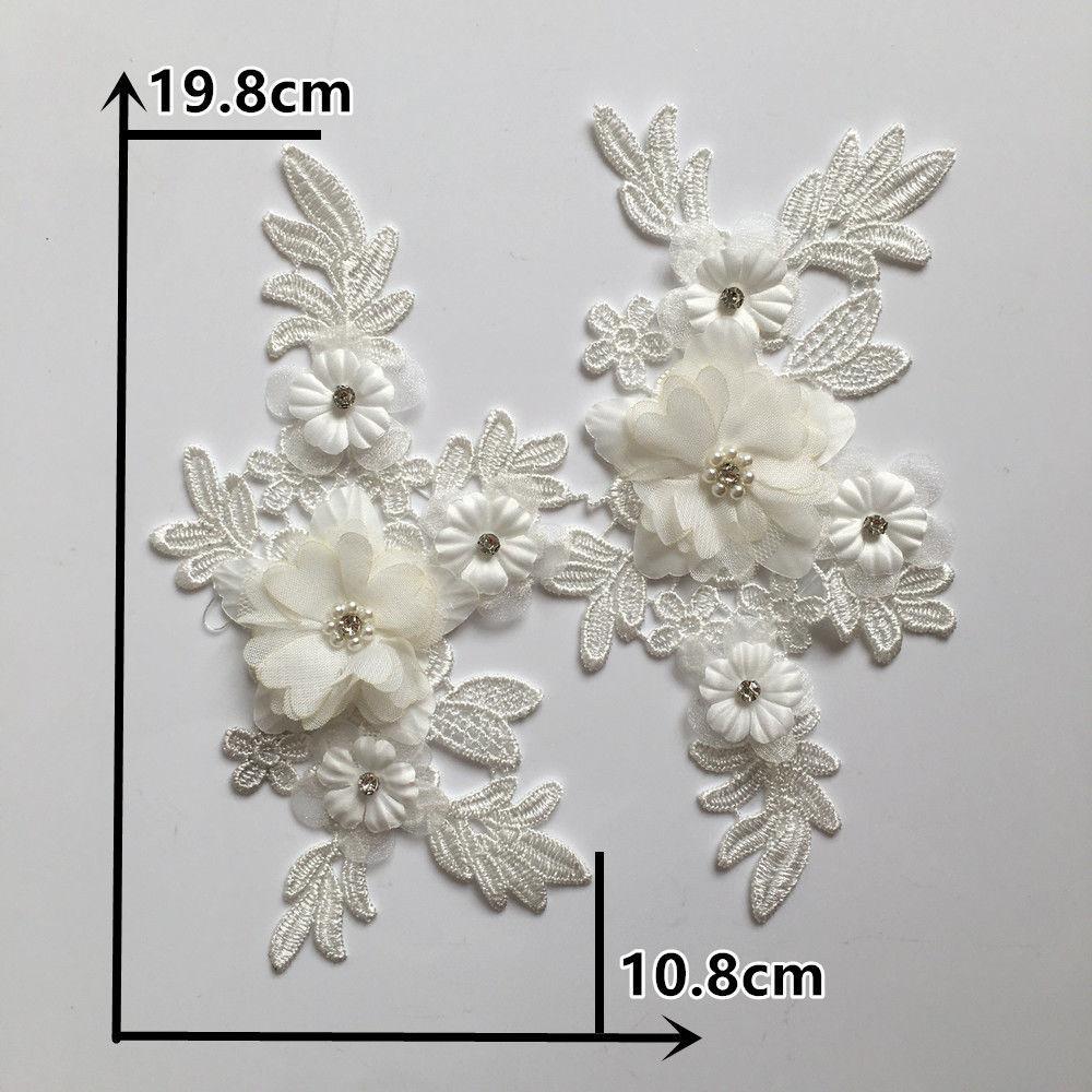 Black And White I Polyester Hollow Embroidery Beads Drills Sewing Lace Diy Decoration With Clothing Collar Accessories