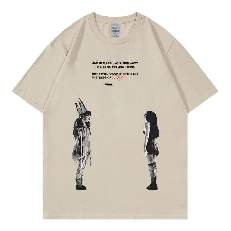 Lady Gaga The Mayhem Ball Tour 2025 Merch T-shirt Men Women Clothing Gothic Vintage T-shirts Fashion Casual Oversized T Shirts