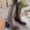 Large Size Cowboy Knight Boots High Boots High Heel Boots White Western Boots Women