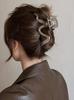 Premium Coffee-Colored Frosted Hairpin - Large All-Match Shark Clip for Elegant Hairstyles