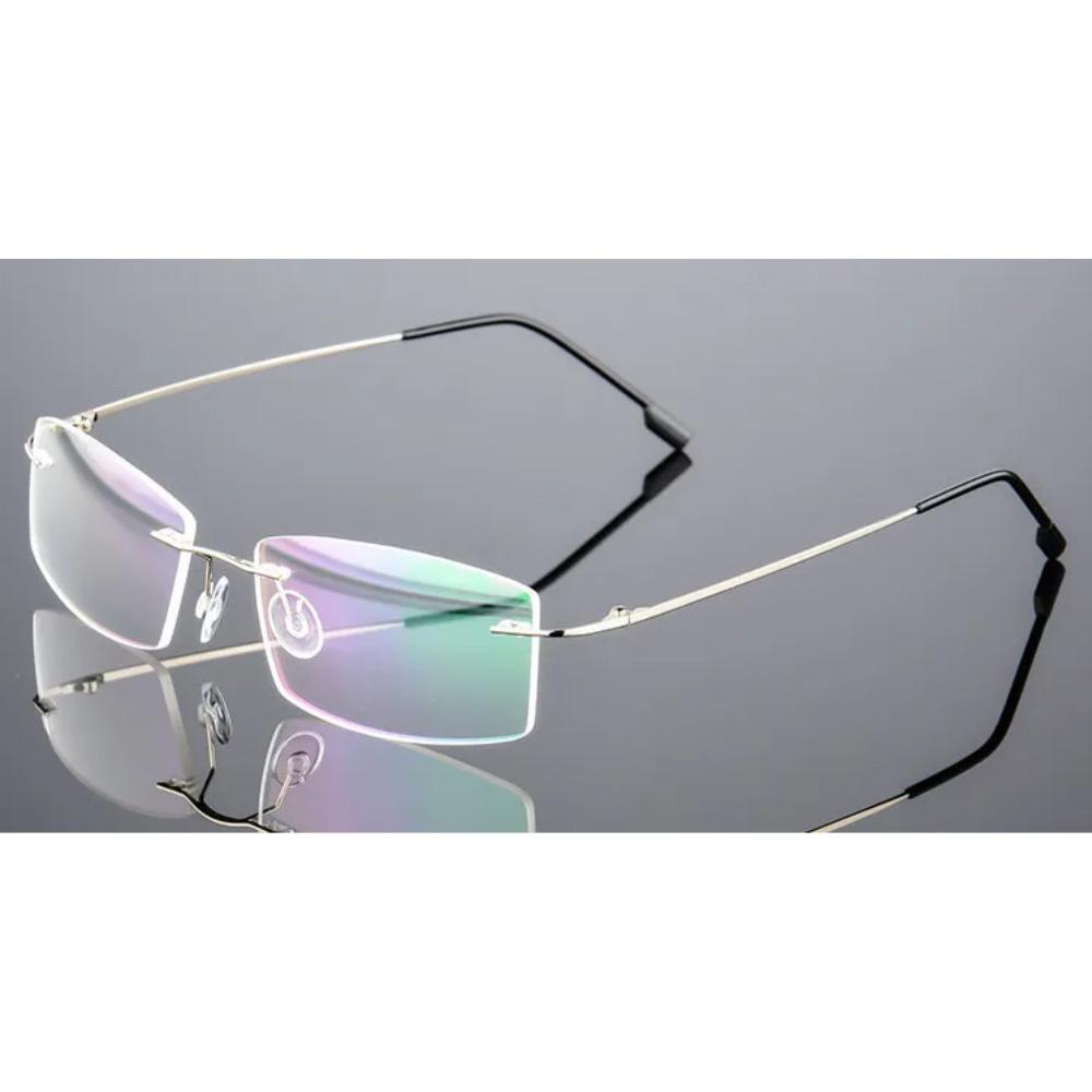 Titanium Myopia glasses for men women rimless frame prescription glasses near-sighted myopia eyeglasses Anti-blue Light Eyewear