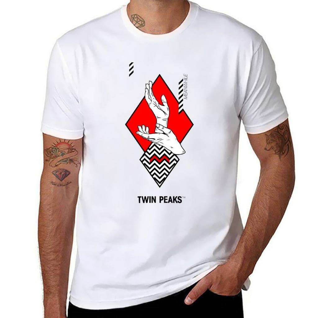 Meanwhile. Twin Peaks. T-Shirt T Shirts Cotton 100% Man T Shirts Graphic T-Shirt
