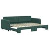 VidaXL Lit de jour avec lit gigogne vert foncé 80x200 cm velours 3196924