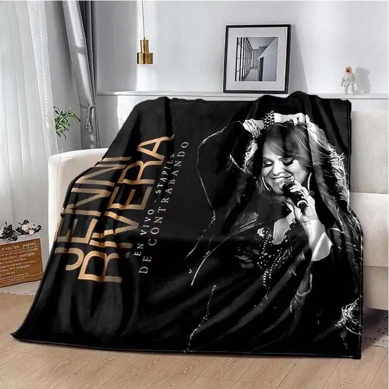 Coperta stampata della cantante latina Jenni Rivera Moda Letto Divano Aria Condizionata Alla Moda Tempo Libero Picnic Viaggio Personalizzabile Coperta