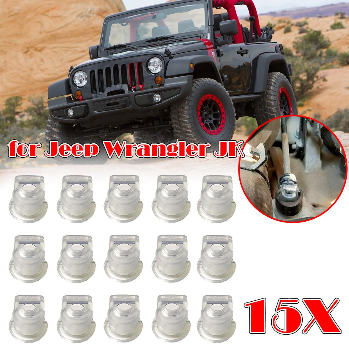 15PCS Gear Shift Cable Bushing Auto Gearbox Line Rubber Sleeve Transmission Transfer Case for Jeep Wrangler JK MK 68064273AB 15pc