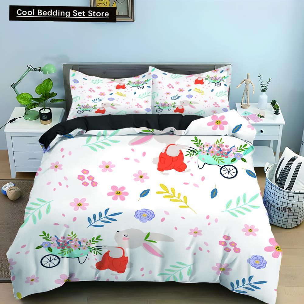 Comforter Cartoon Animal King Queen Elephant Tiger Lion Rhinoceros Bedding Set Wildlife Polyester Comforter