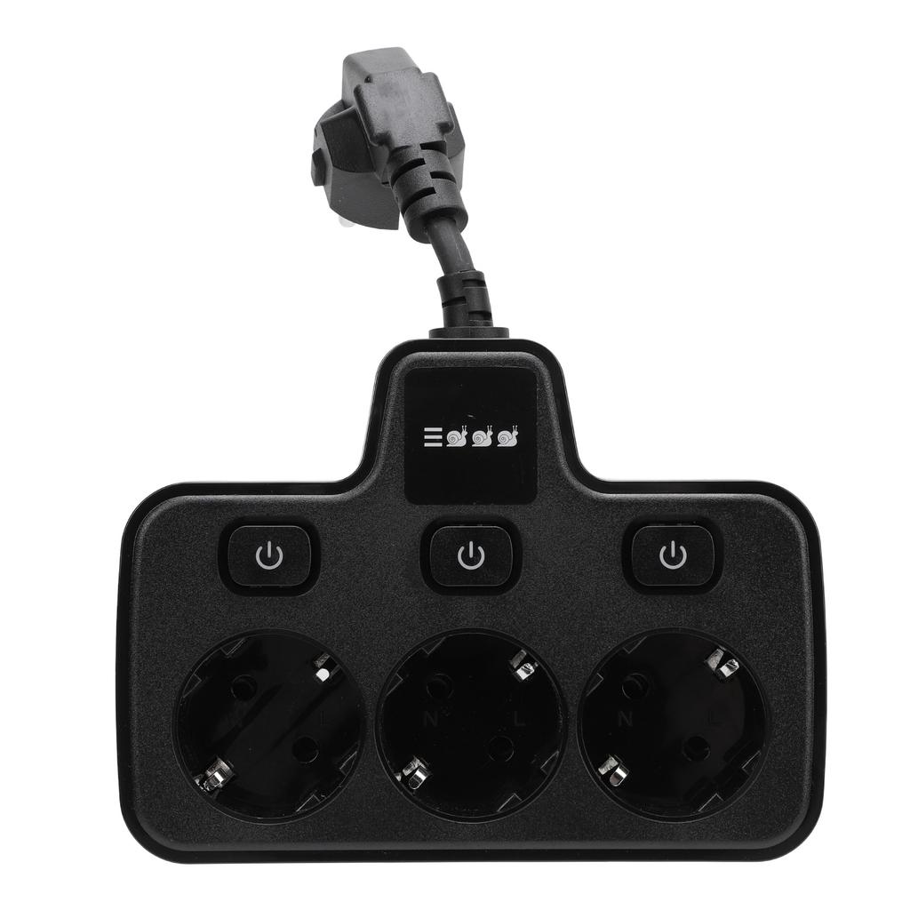 Steckdose mit unabhängigem Schalter Mehrfachsteckdosenadapter 3-fach 2-polig AC Schutzkontaktsteckdose
