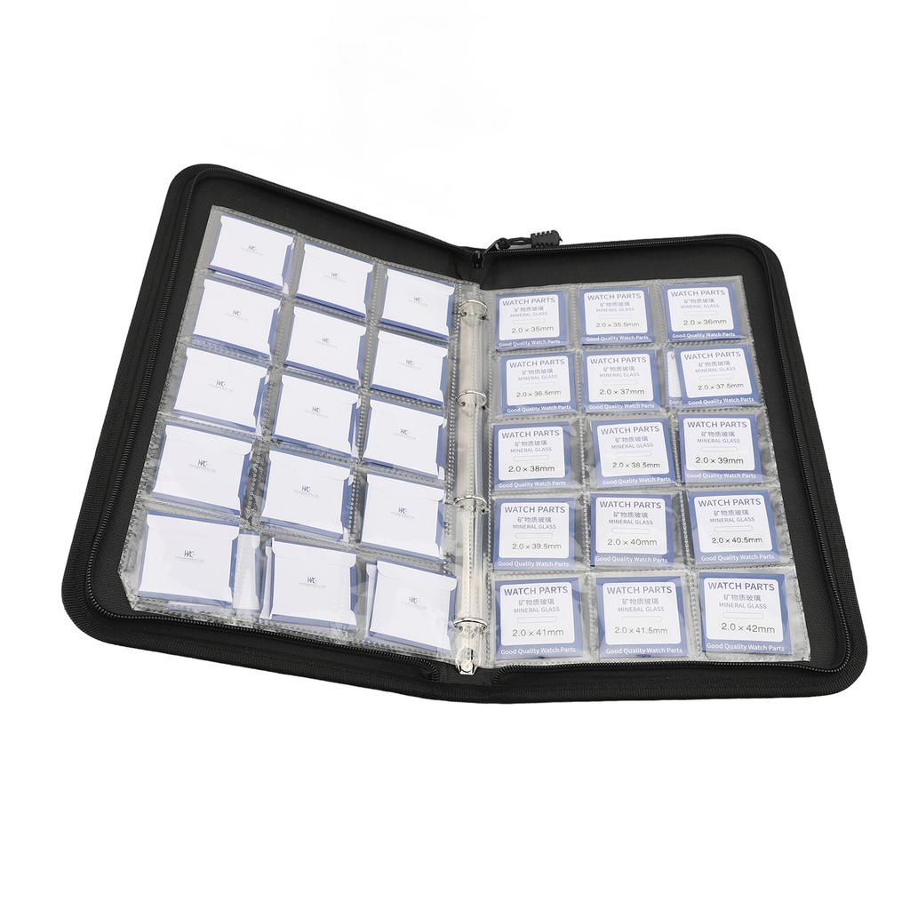 51pcs 20?45mm Round Flat Watch Glass Crystal Lens Mineral Glass 2.0mm Thickness Watch Replacement