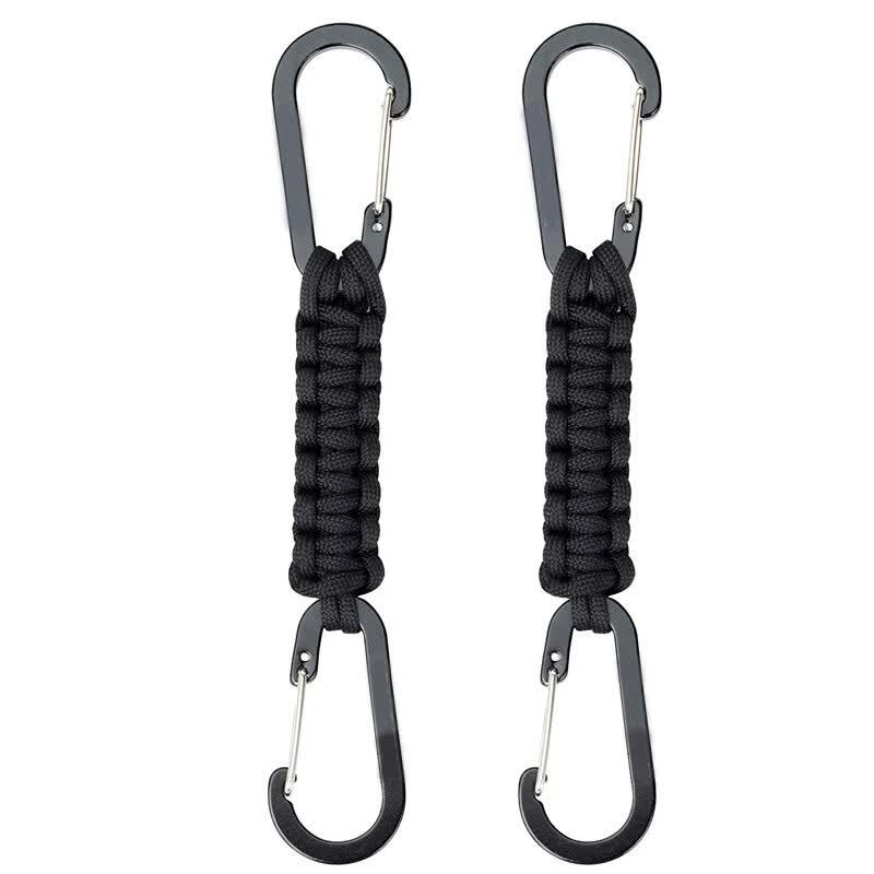 Camouflage Paracord Double Carabiner Set