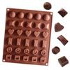 Silicone Chocolate Molds Nonstick Candy Molds for Baking Handmade Truffles Jelly Ice Cube Molds Flower Heart Square Shapes
